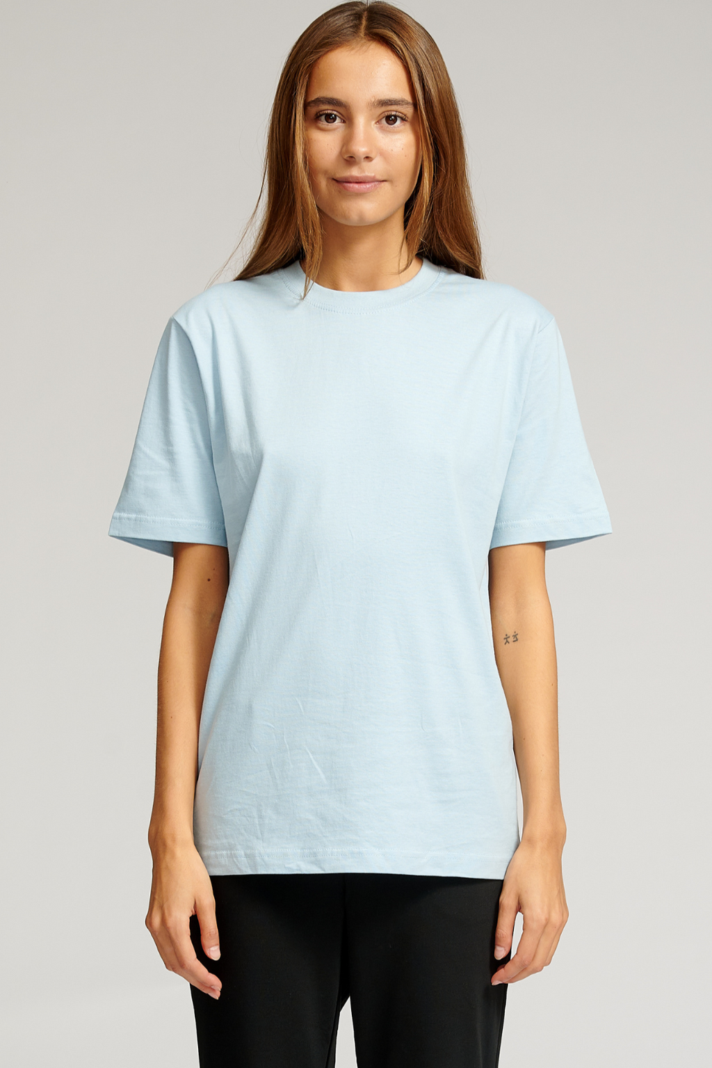 Oversized t-shirt - Lyse Blå (dame)