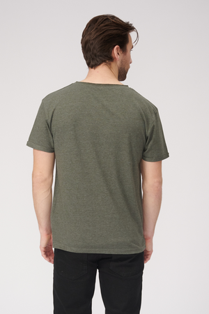 Dyp Neck T-shirt - Grønn