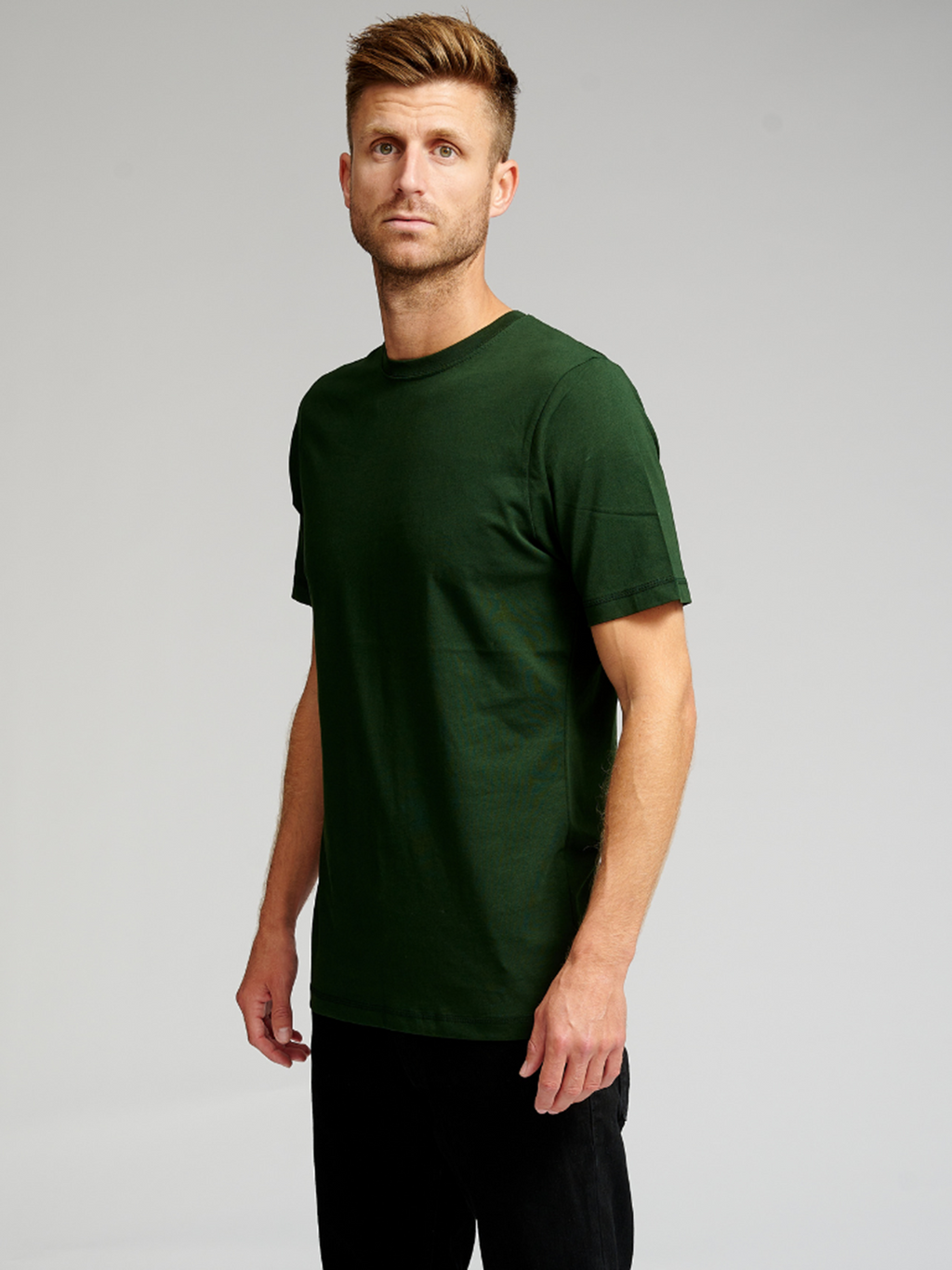 Økologisk Basic T-shirt - Mørk Grønn