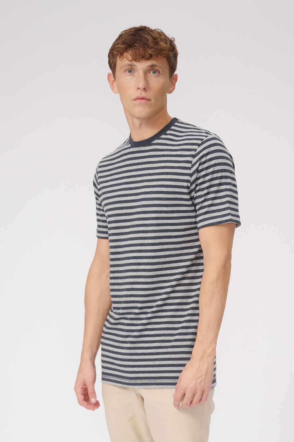 Nørregade Stripe - Meleret blå-Grå