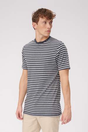 Nørregade Stripe - Meleret blå-Grå