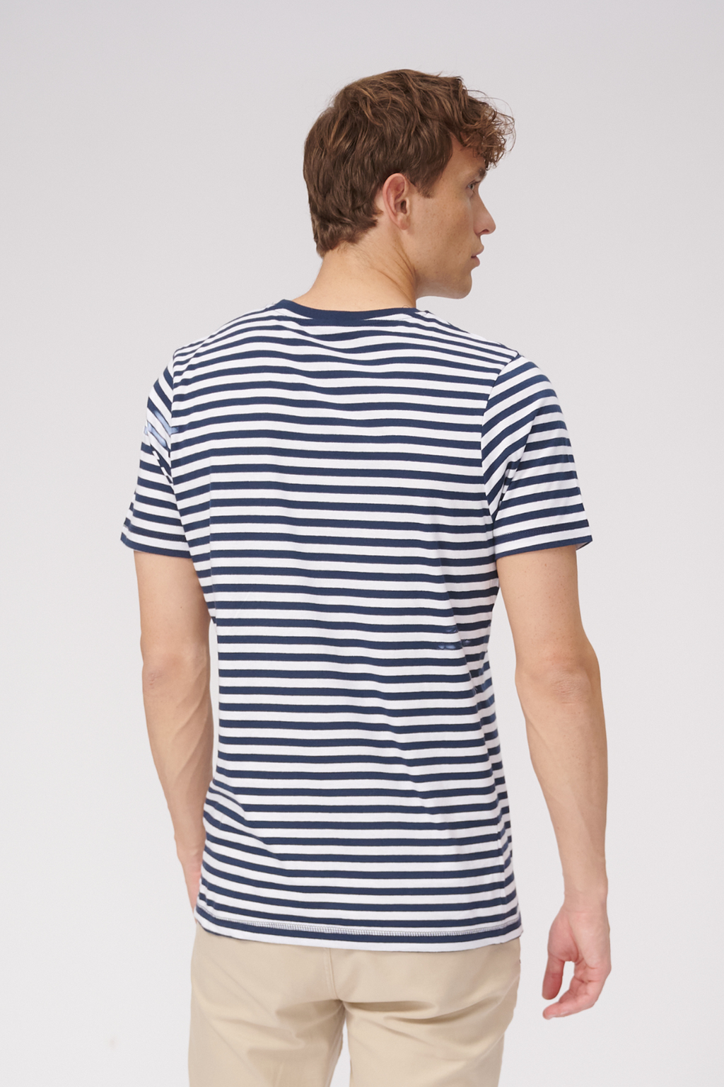 Nørregade Stripe - Navy-Hvit