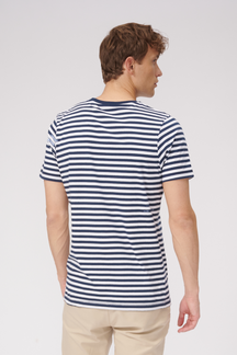 Nørregade Stripe - Navy-Hvit