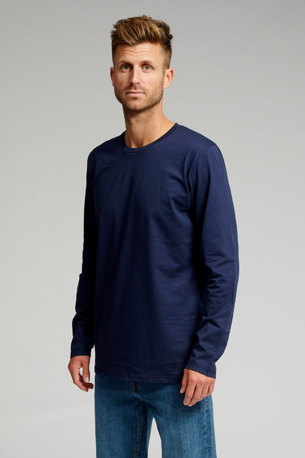 Basic Langermet T-shirt - Navy