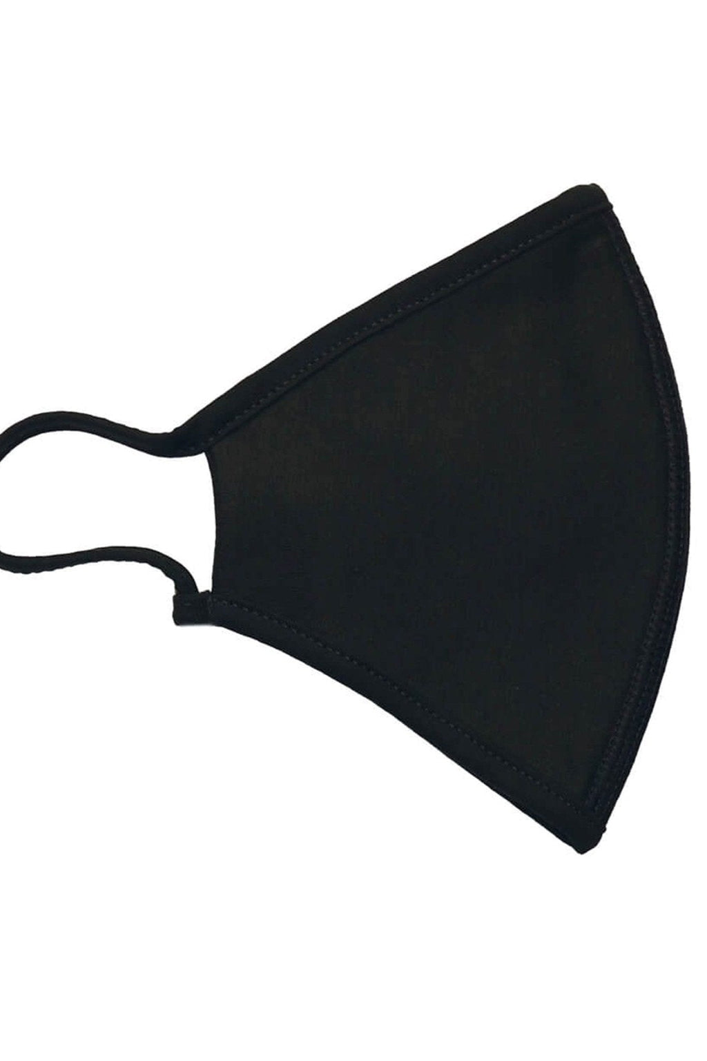 Stoffmaske med 3 lag - Svart (økologisk bomull)