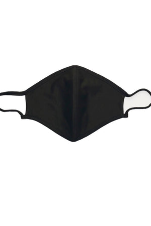 Stoffmaske med 3 lag - Svart (økologisk bomull)