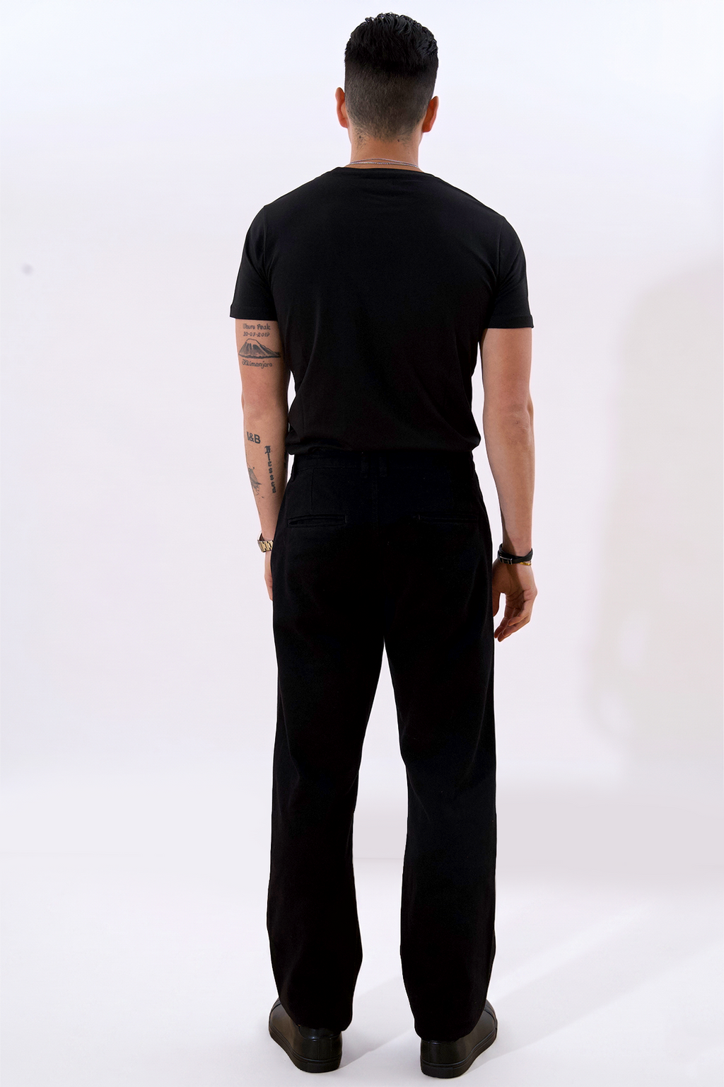 Straight Cotton Chino - Svart