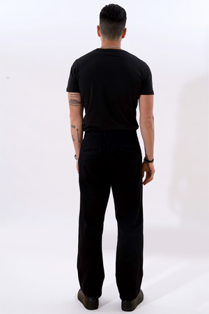 Straight Cotton Chino - Svart