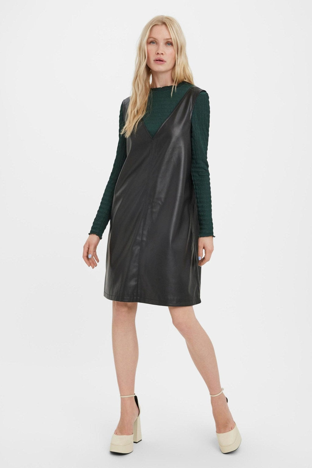 Bella Coated Kjole - Svart