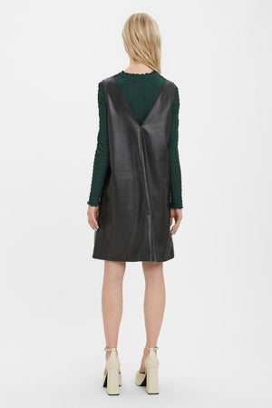 Bella Coated Kjole - Svart