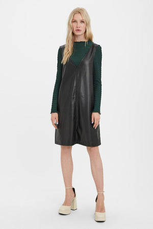 Bella Coated Kjole - Svart