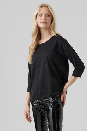 Malena Lurex Bluse - Svart