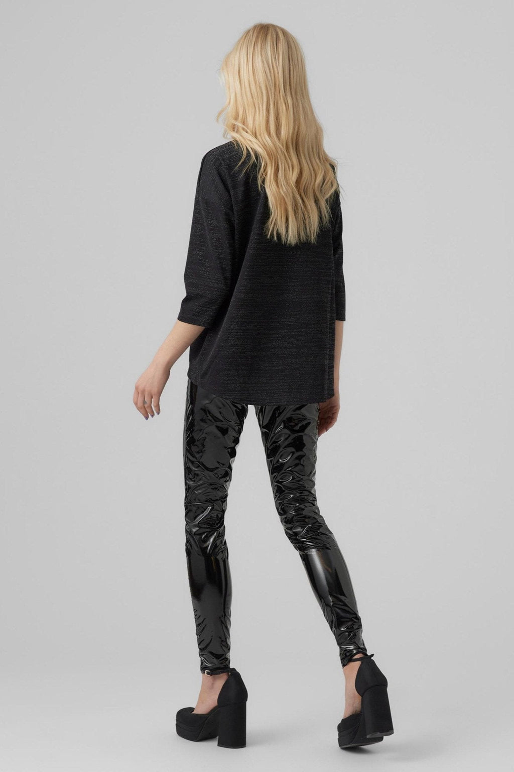 Malena Lurex Bluse - Svart