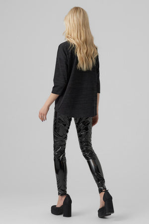 Malena Lurex Bluse - Svart