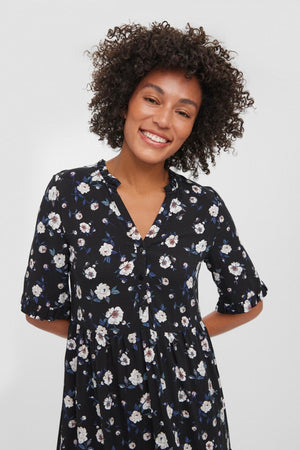 Easy 2/4 Calf Dress - Svart