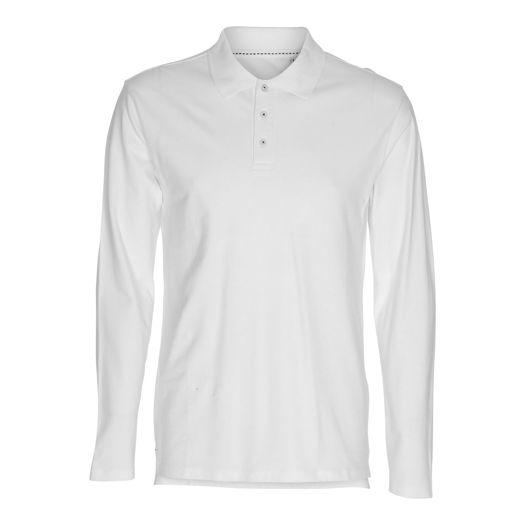 Muscle Langermet Polo Shirt - Hvit