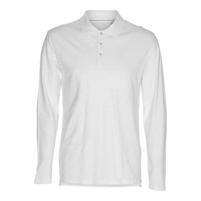 Muscle Langermet Polo Shirt - Hvit - TeeShoppen 5