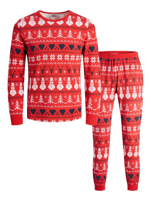 Snowflake Junior Pyjamas - Rød - TeeShoppen
