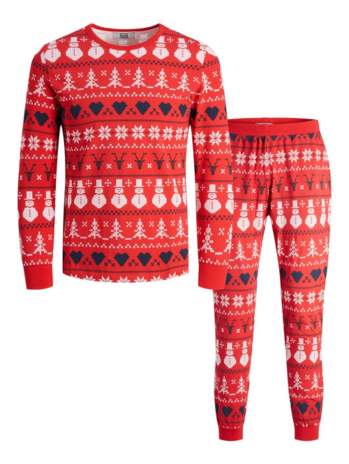 Snowflake Junior Pyjamas - Rød - TeeShoppen