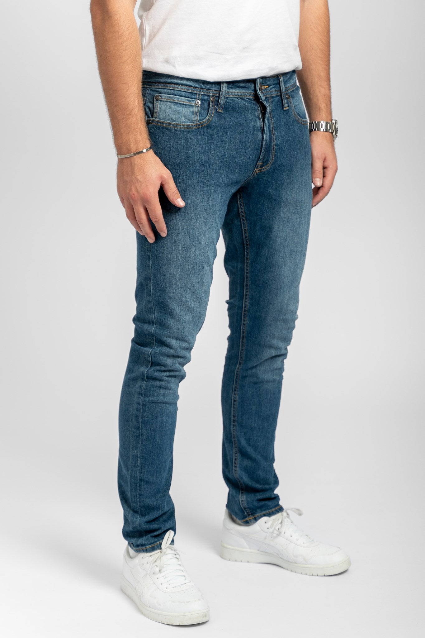 Performance Jeans (Slim) - Medium Blue Denim - TeeShoppen 4