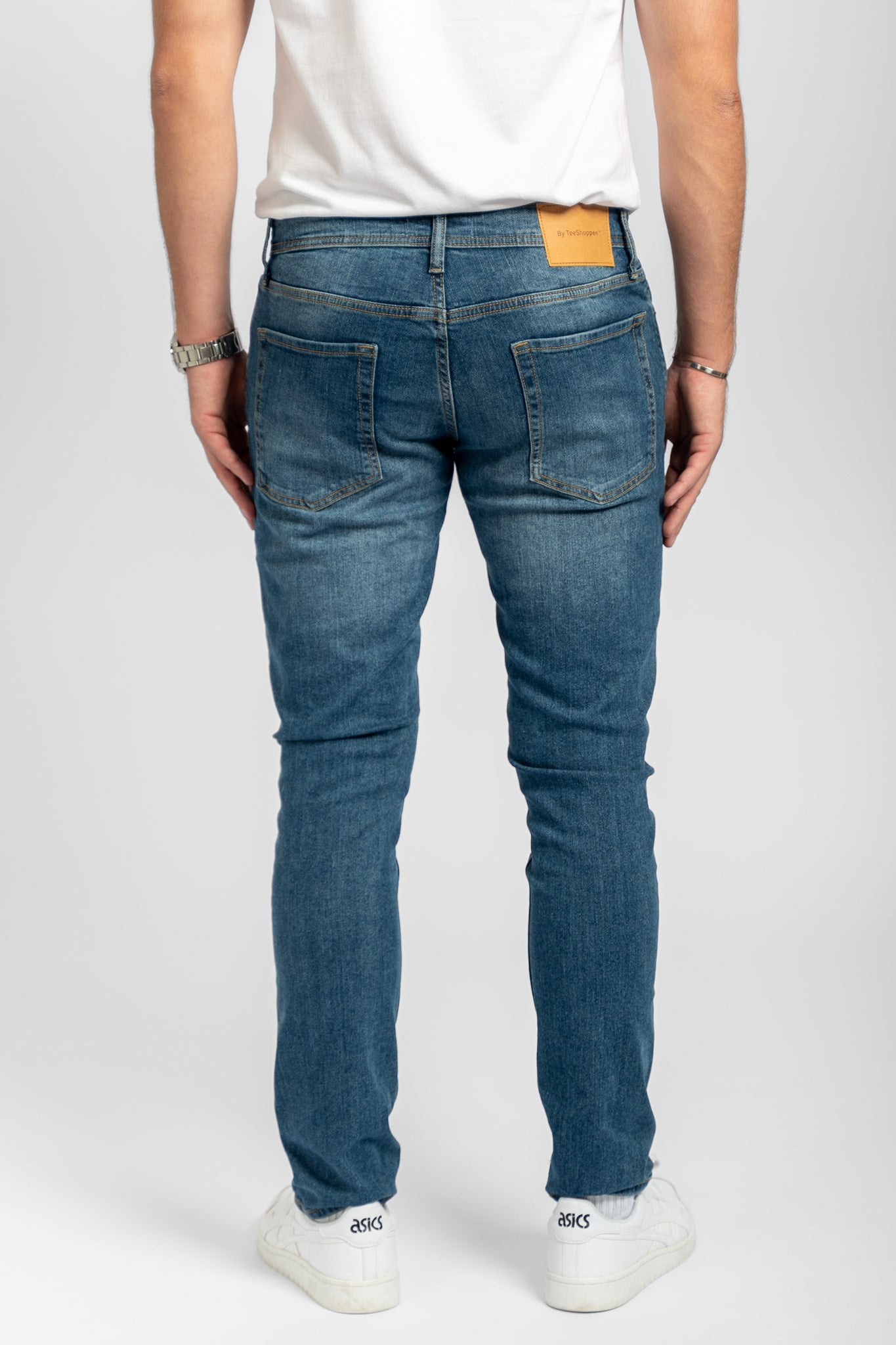 Performance Jeans (Slim) - Medium Blue Denim - TeeShoppen 5
