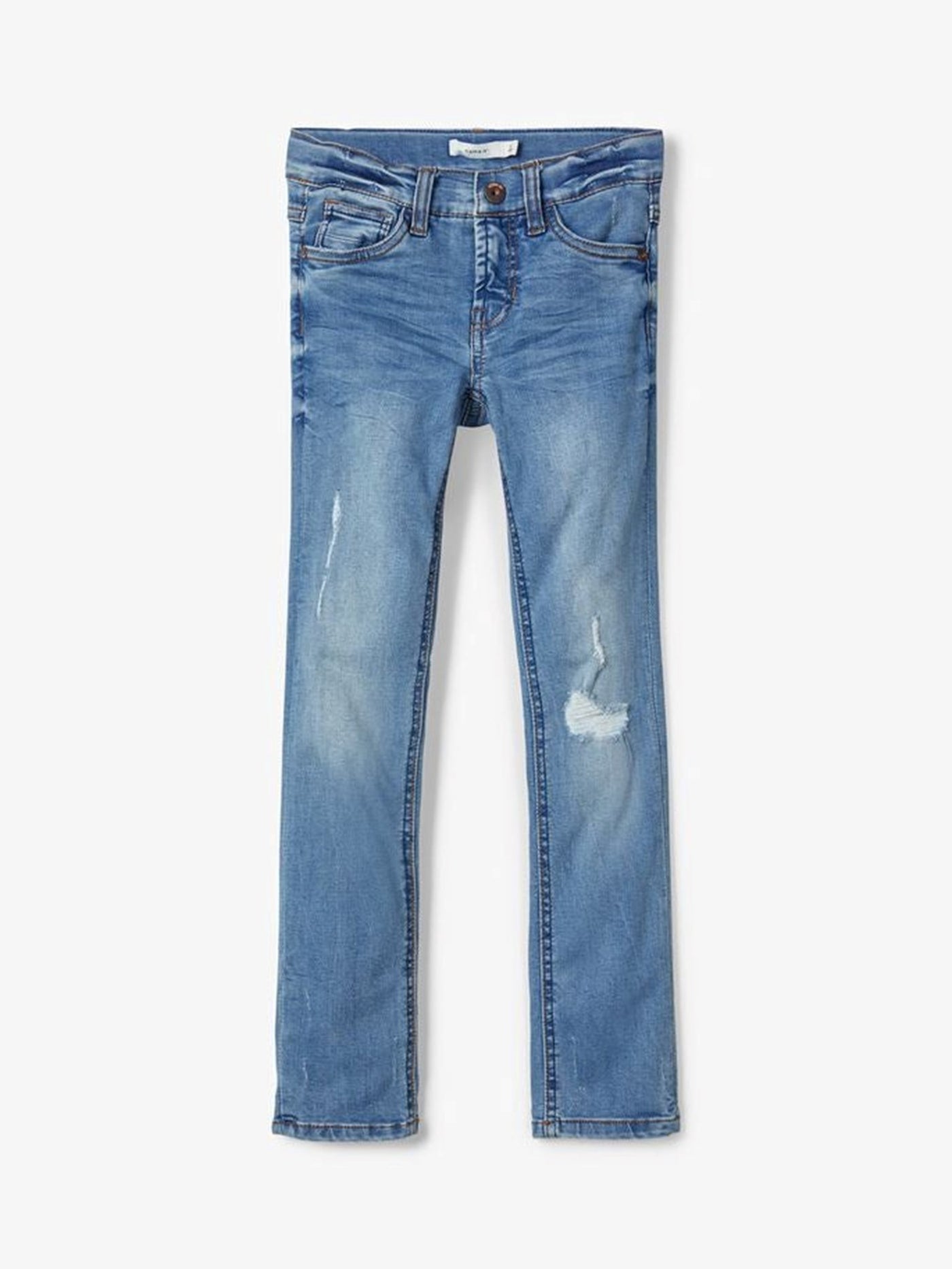 X-Slim Fit Ripped Jeans - Light Blue Denim - Name It