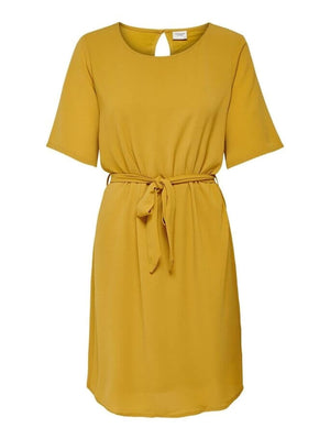 Kjole med belte - Harvest Gold