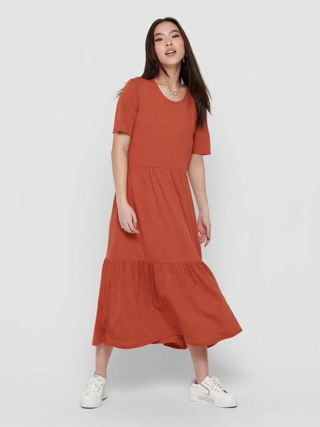 Lang basic kjole - Hot sauce