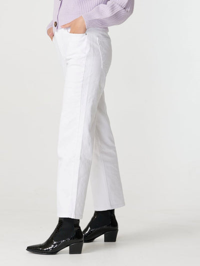 Brede high waist jeans - Hvit - ONLY 4
