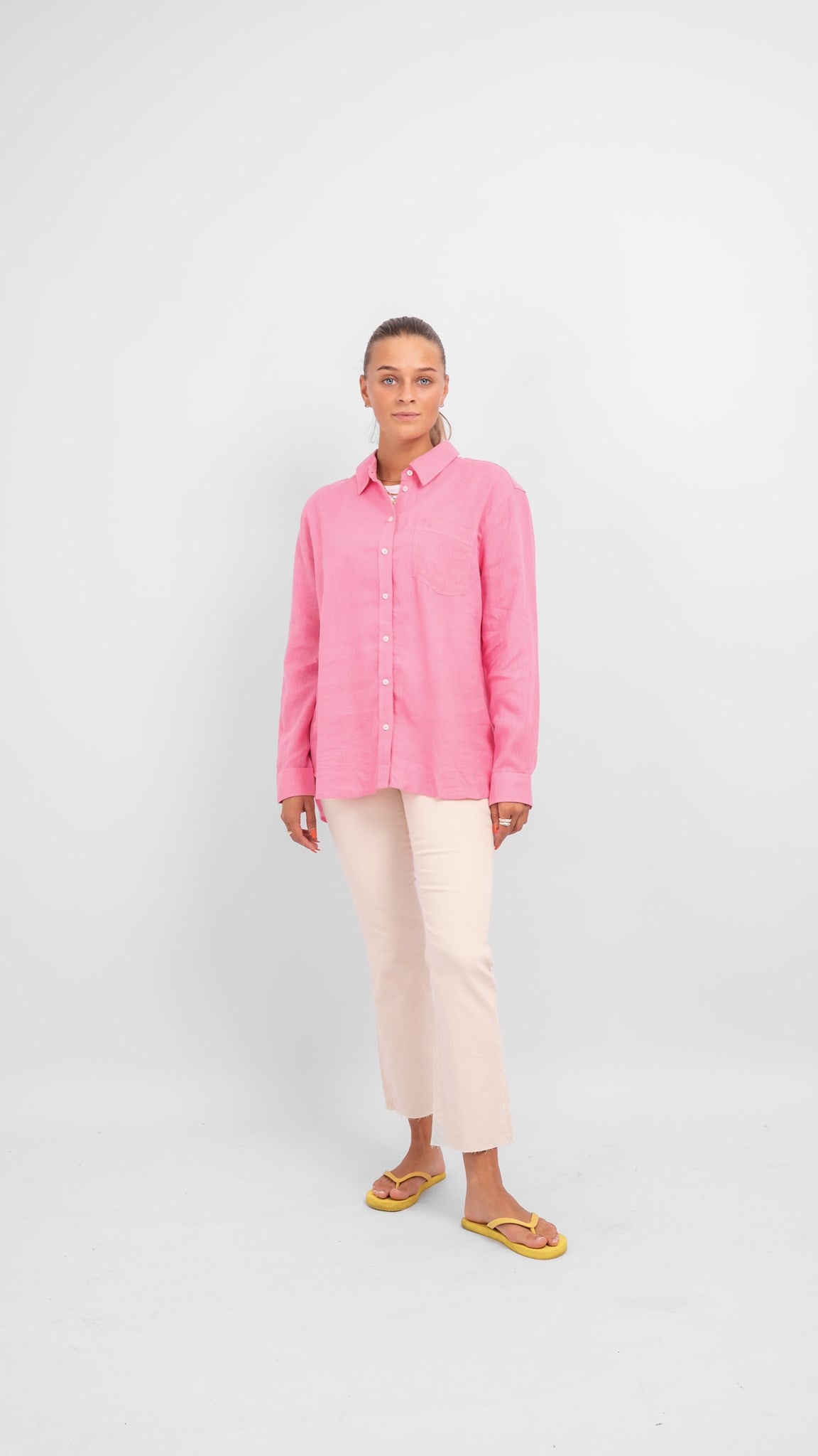Tokyo Linen Skjorte - Sachet Pink - ONLY