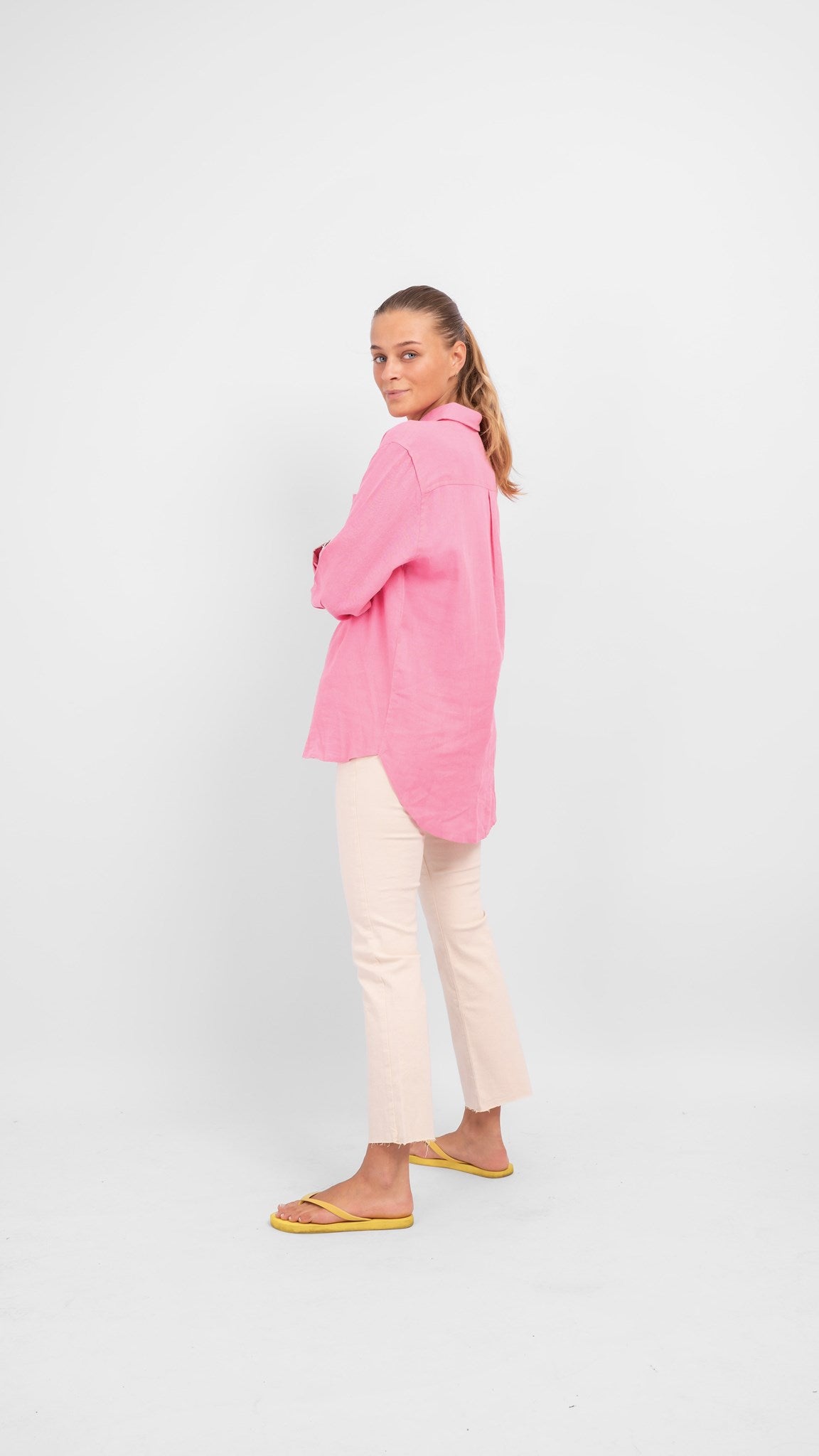 Tokyo Linen Skjorte - Sachet Pink - ONLY 3