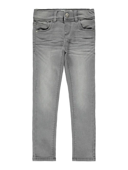 Skinny fit Jeans i økologisk bomull - Grå denim - Name It
