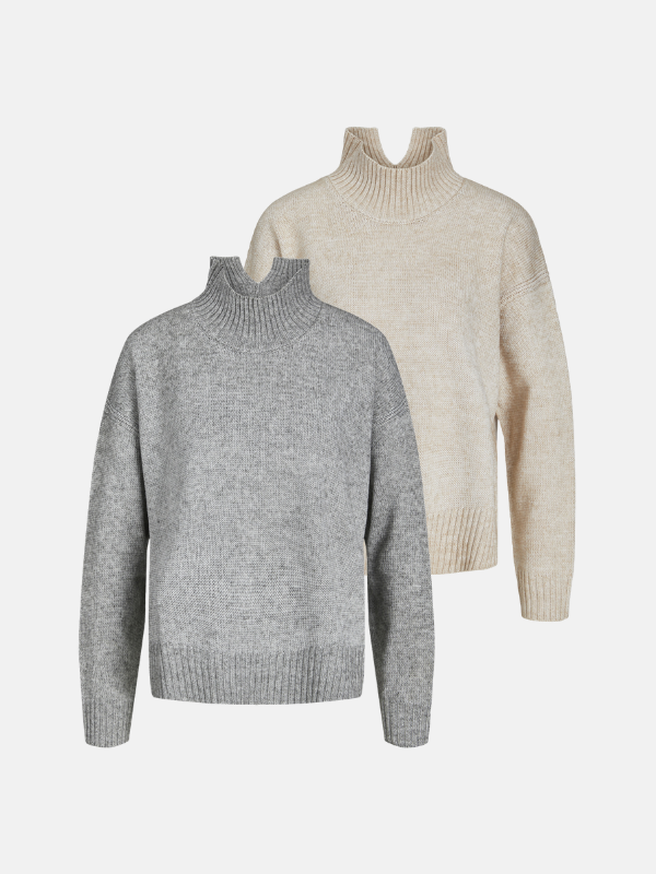 Oversized Strikket Pologenser - Pakketilbud (2 stk.)