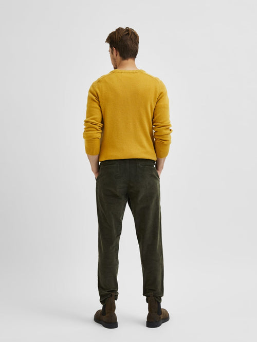 Slimtape-Repton Cord Pants - Forest Night - Selected Homme