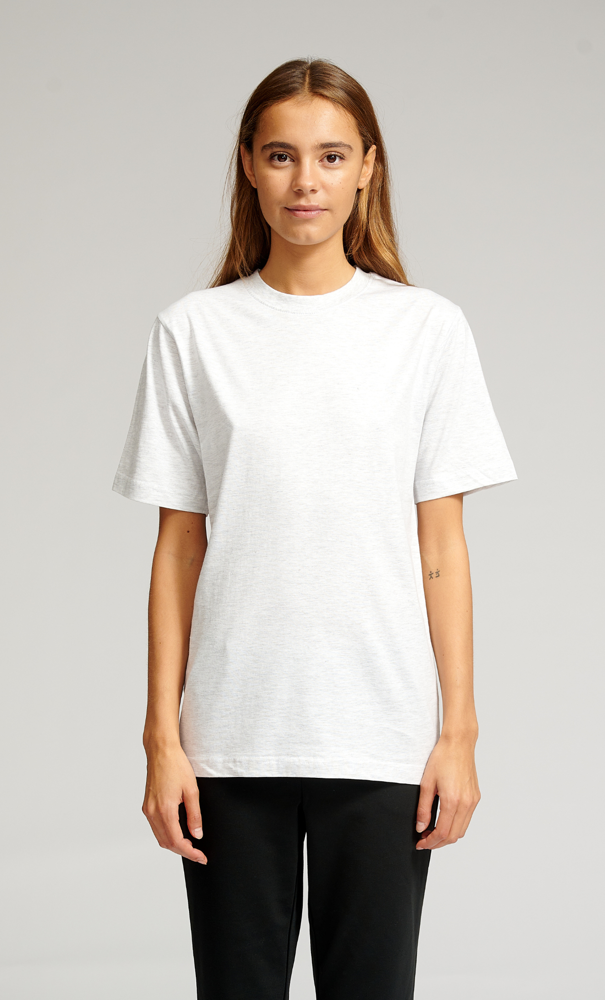 Oversized T-shirt - Lys Grå Melange - TeeShoppen