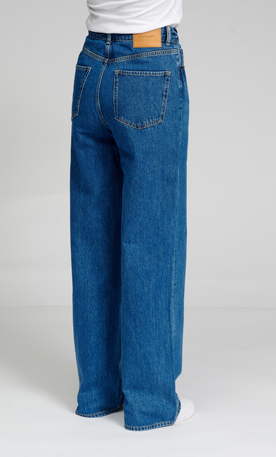 Performance Wide Jeans - Medium Blue Denim - TeeShoppen 9
