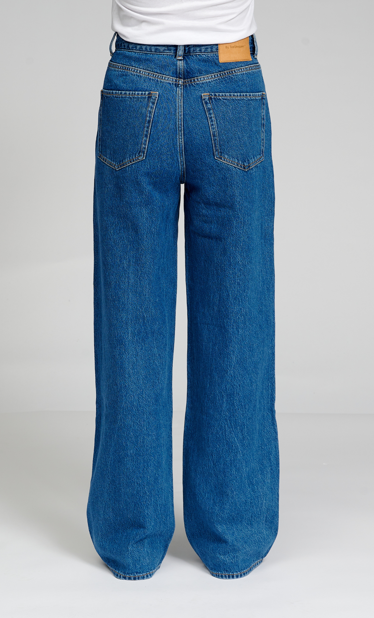 Performance Wide Jeans - Medium Blue Denim - TeeShoppen 10