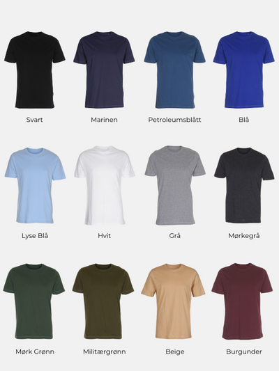 Økologisk Basic T-shirts - Pakketilbud (4 stk.)