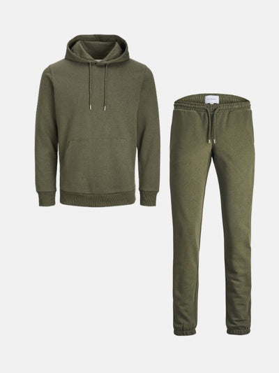 Basic Sweatsuit m. Hoodie (Mørk Grønn) - Pakketilbud