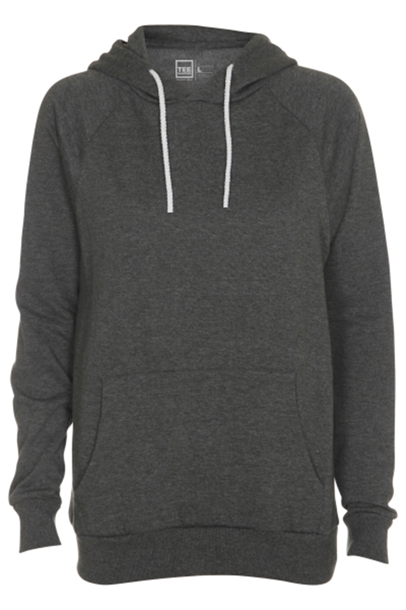 Raglan basic hoodie - Meleret Grønn - TeeShoppen
