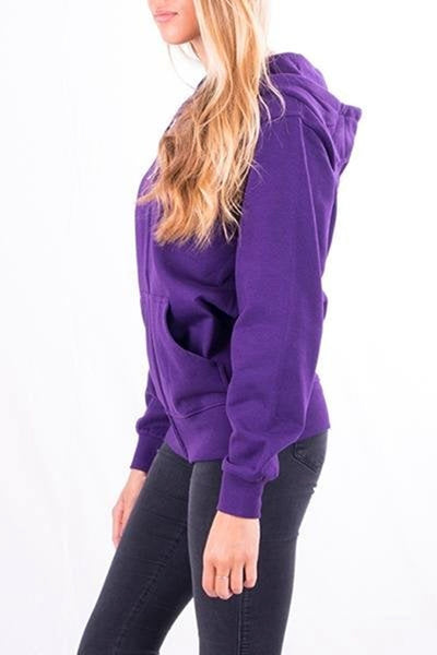 Basic zip hoodie - Lilla - TeeShoppen 2