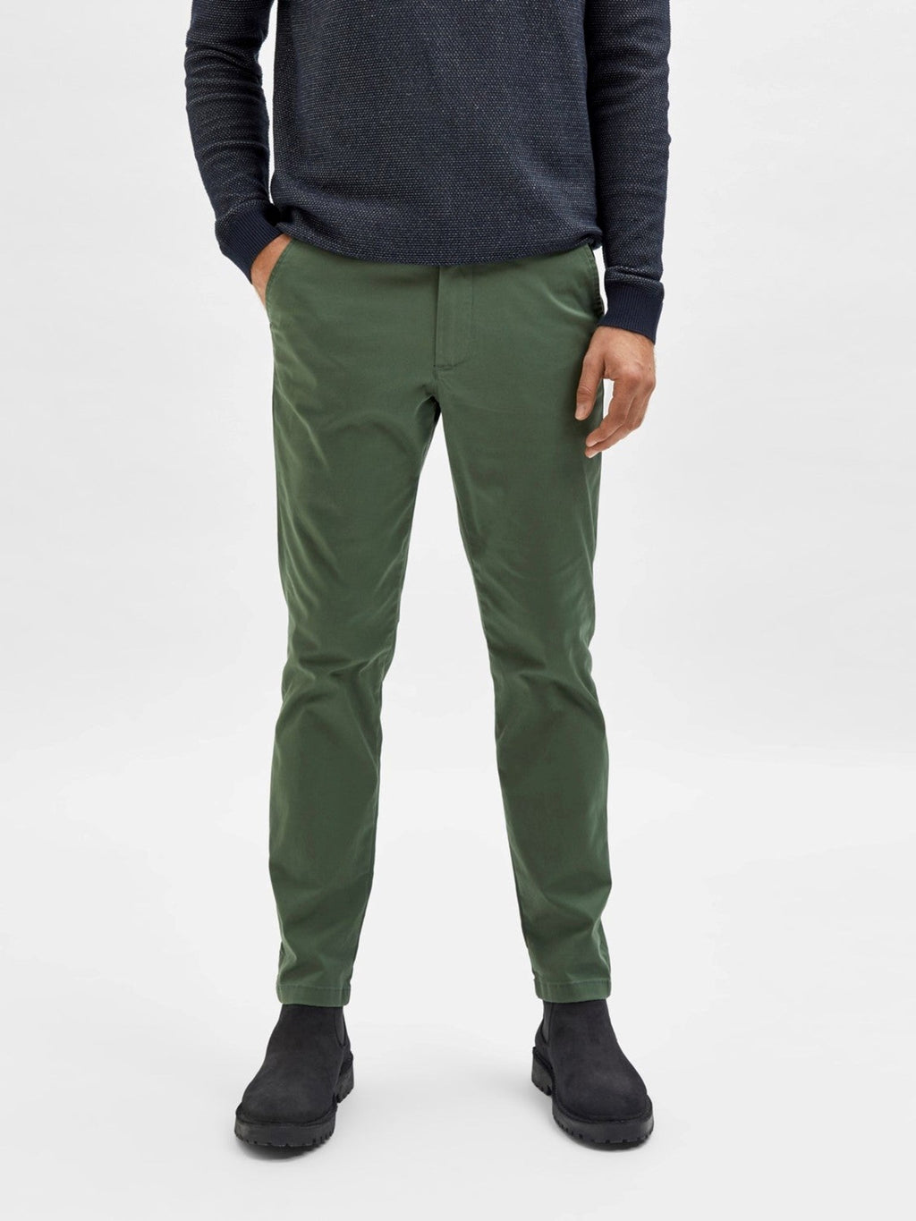 Miles Flex Chino Pants - Bronze Grønn (økologisk bomull)