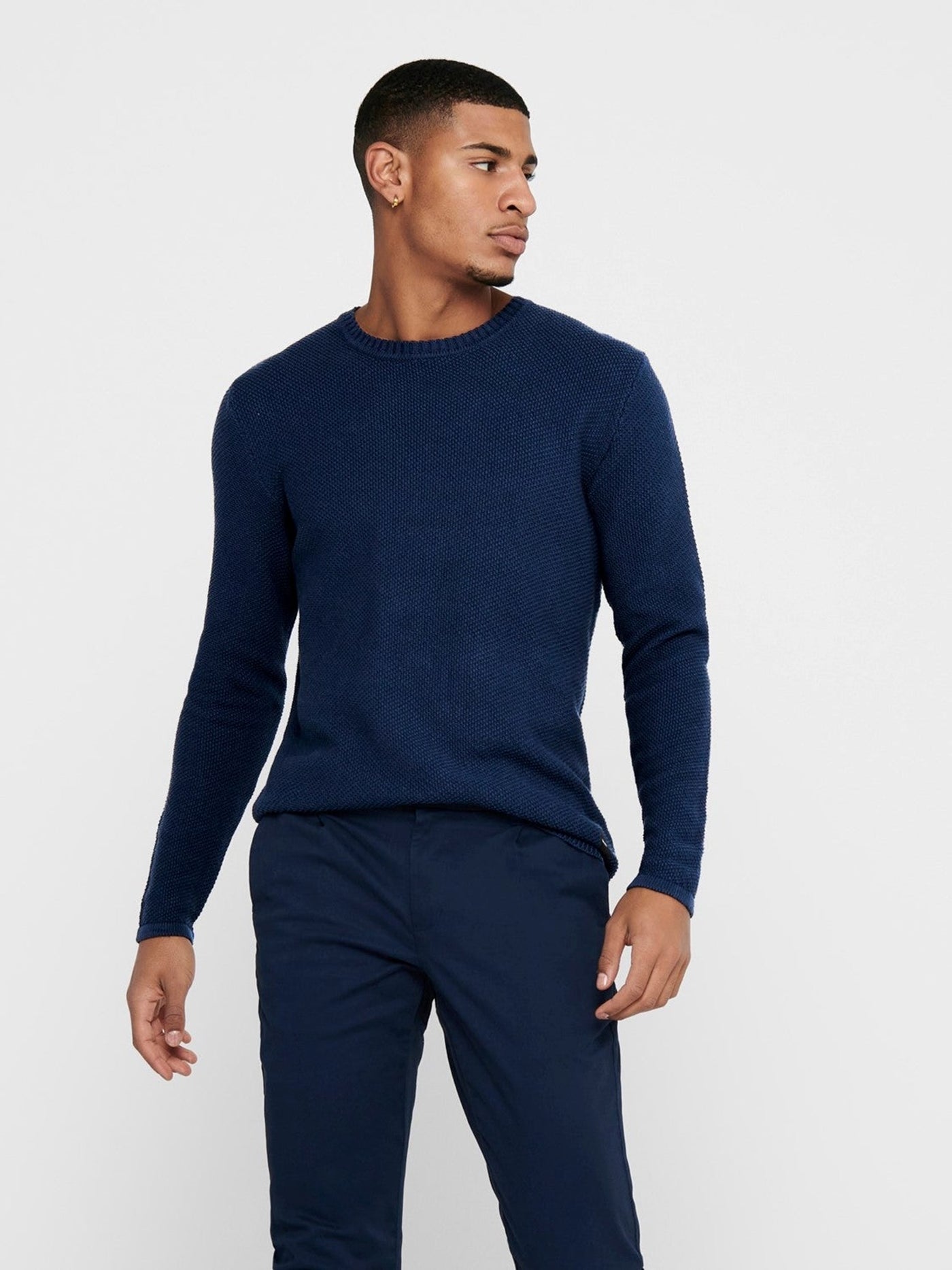 Dan Crew Neck - Dress Blue - Only & Sons