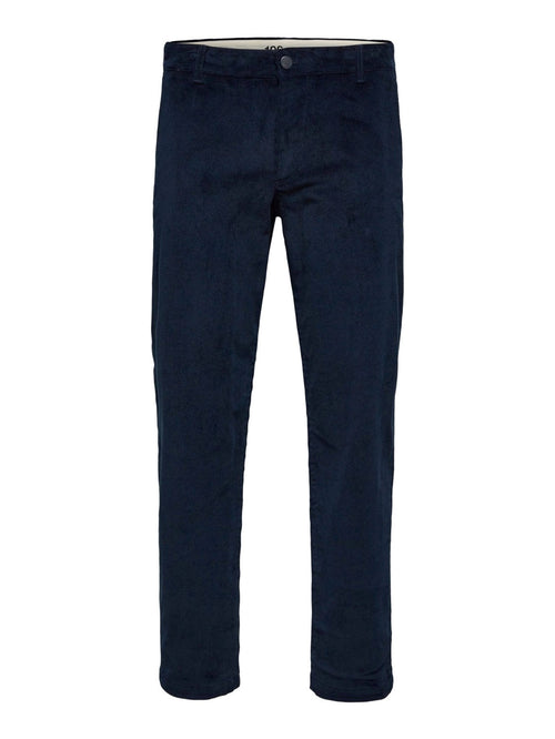 Straight Stroke Cord Pants - Dark Sapphire - Selected Homme