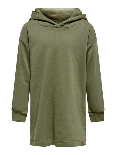 Every Life Hoodie Dress - Dusty Green - Kids Only