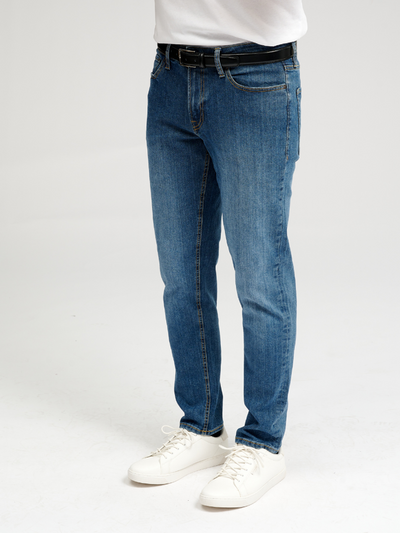 Performance Jeans (Regular) - Medium Blue Denim - TeeShoppen 9