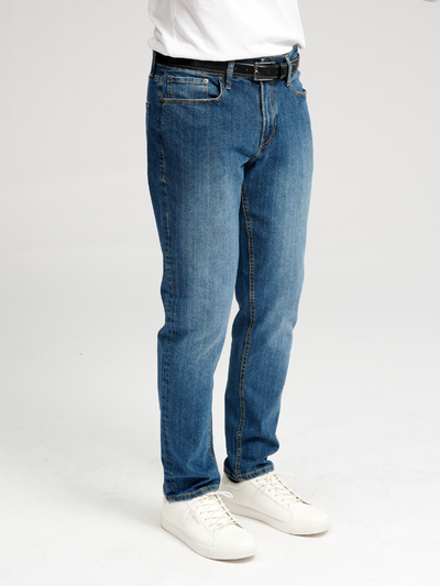 Performance Jeans (Regular) - Medium Blue Denim - TeeShoppen 5