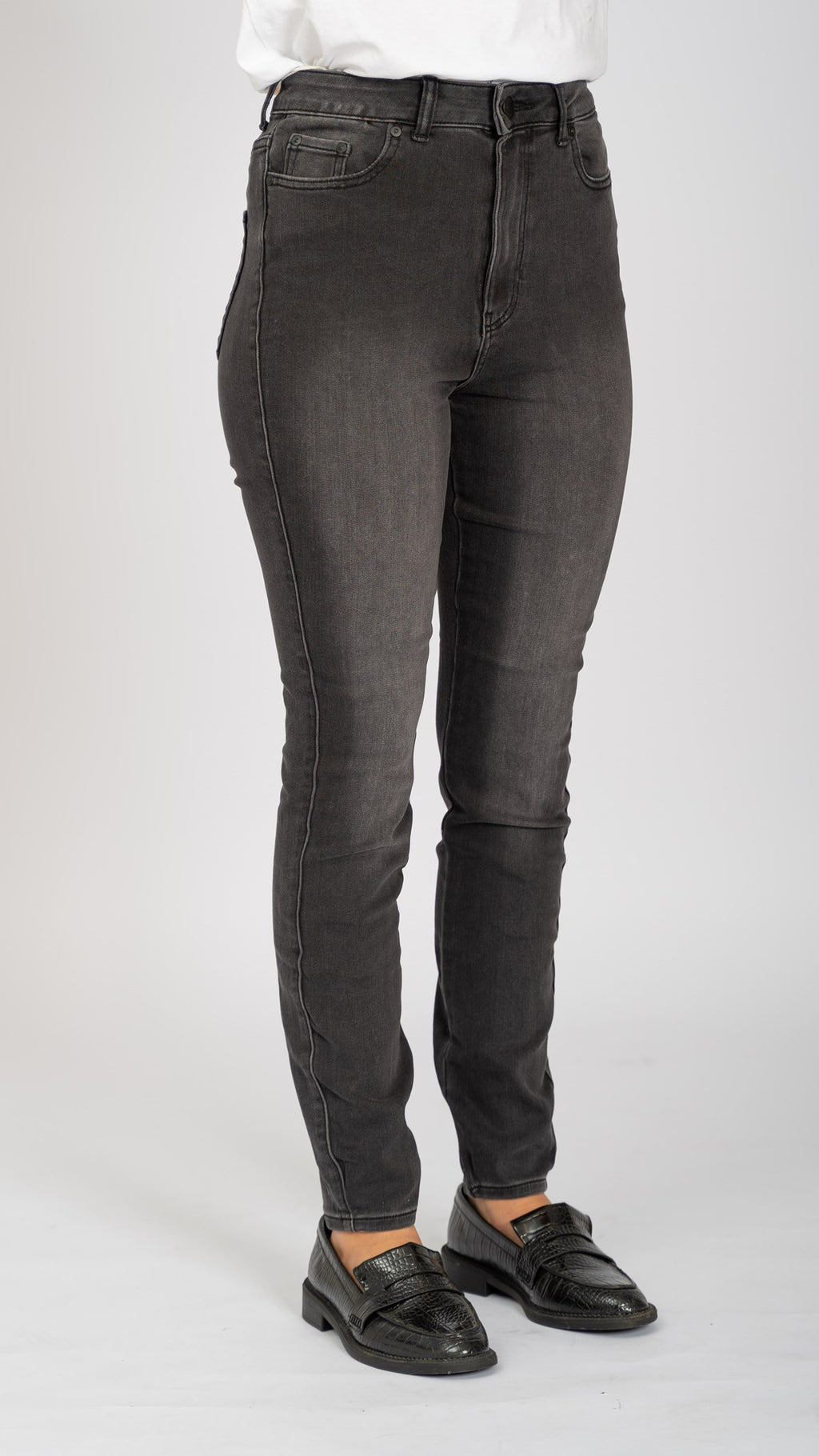 Performance Skinny Jeans - Washed Black Denim