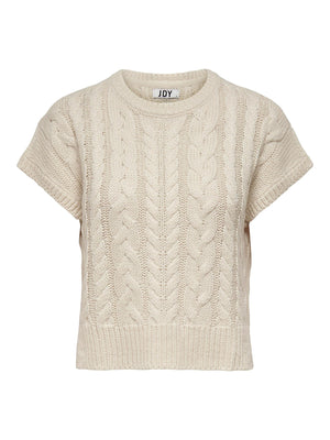 Violetta Cable Vest - Eggnog