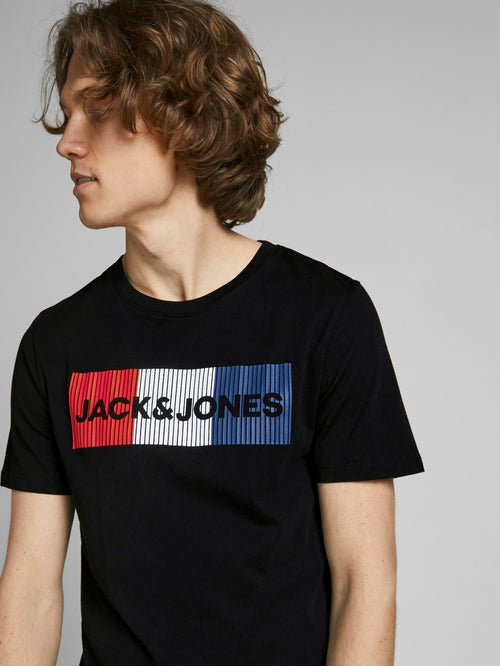 Ecorp Logo Tee O-Neck - Black PLAY - Jack & Jones